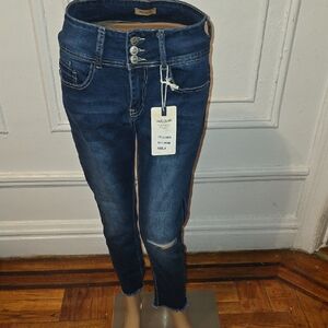 Stylish Dark Blue Ankle Jeans